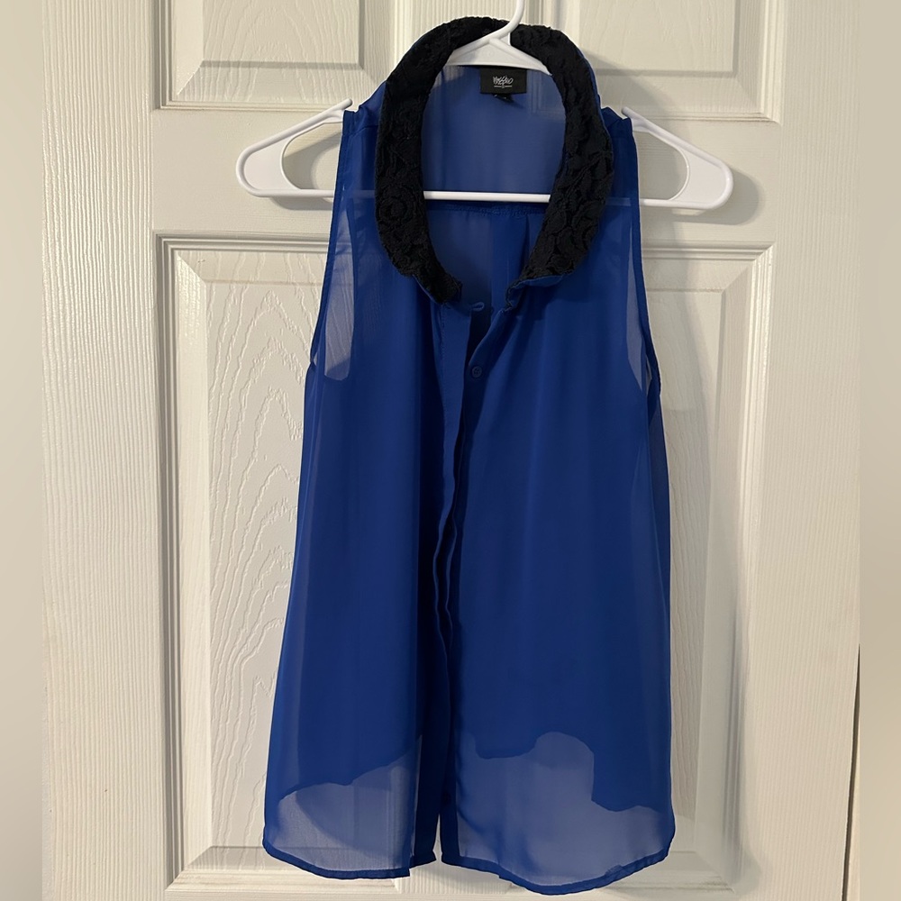 Mossimo sleeveless sheer blouse